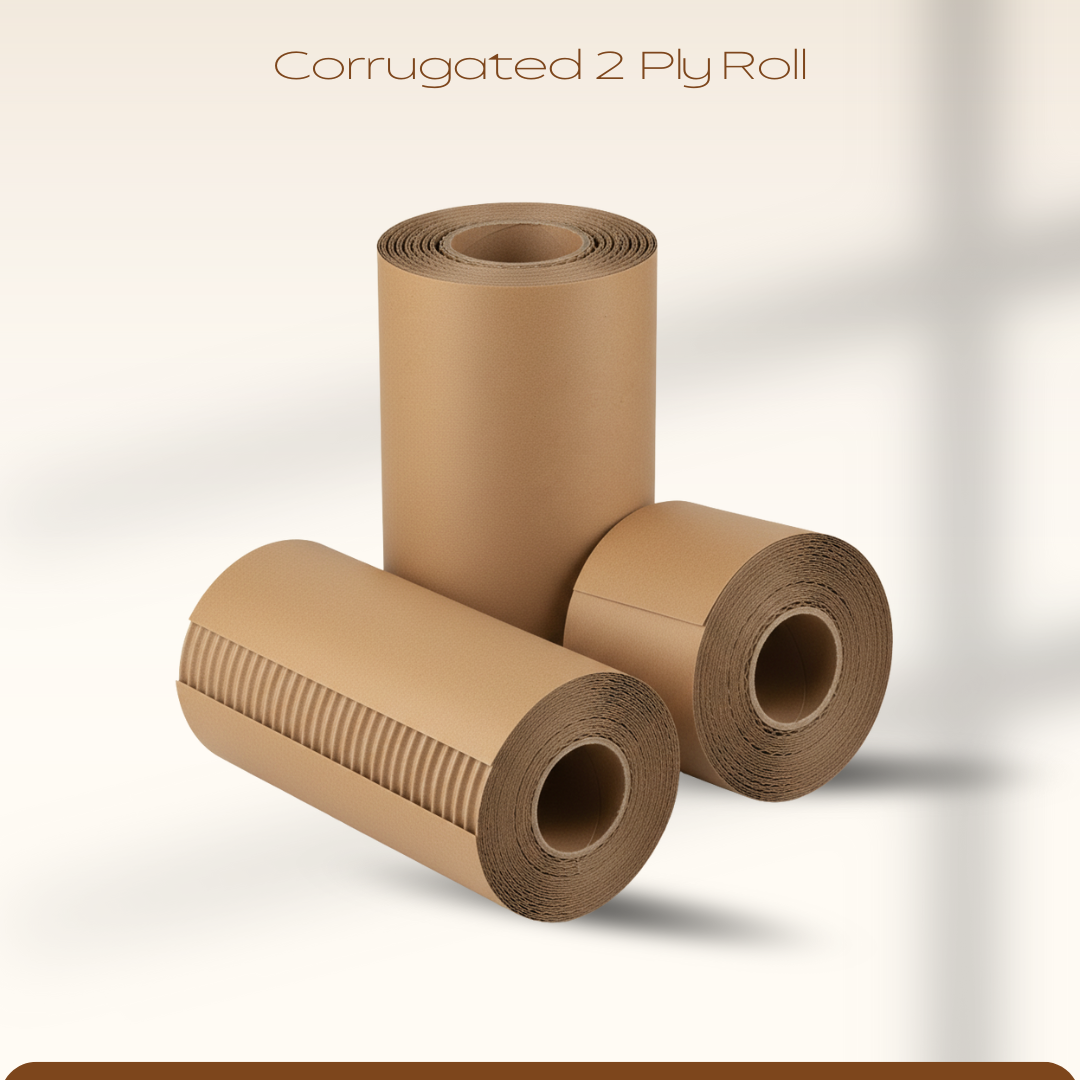 Corrugated 2 ply roll